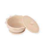 Ciotola Sun con coperchio e ventosa - Beige
