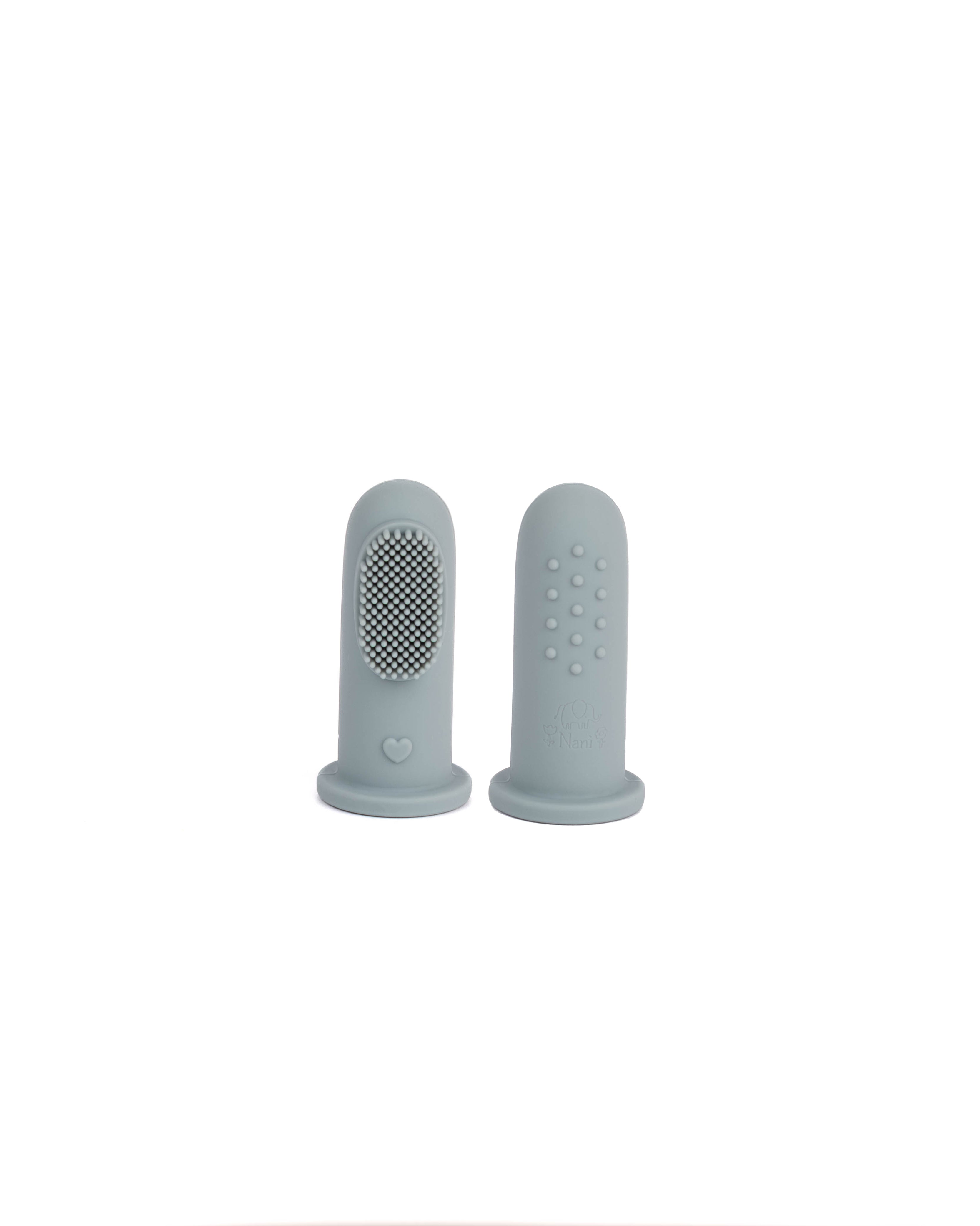 Spazzolino in Silicone 2 Pezzi - ( Grigio / Avio )