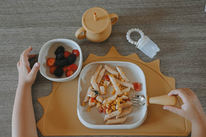 Piatto in Silicone con ventosa Square - Beige