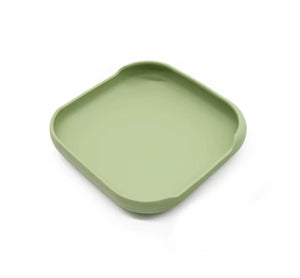 Piatto in Silicone con Ventosa Square - Oliva