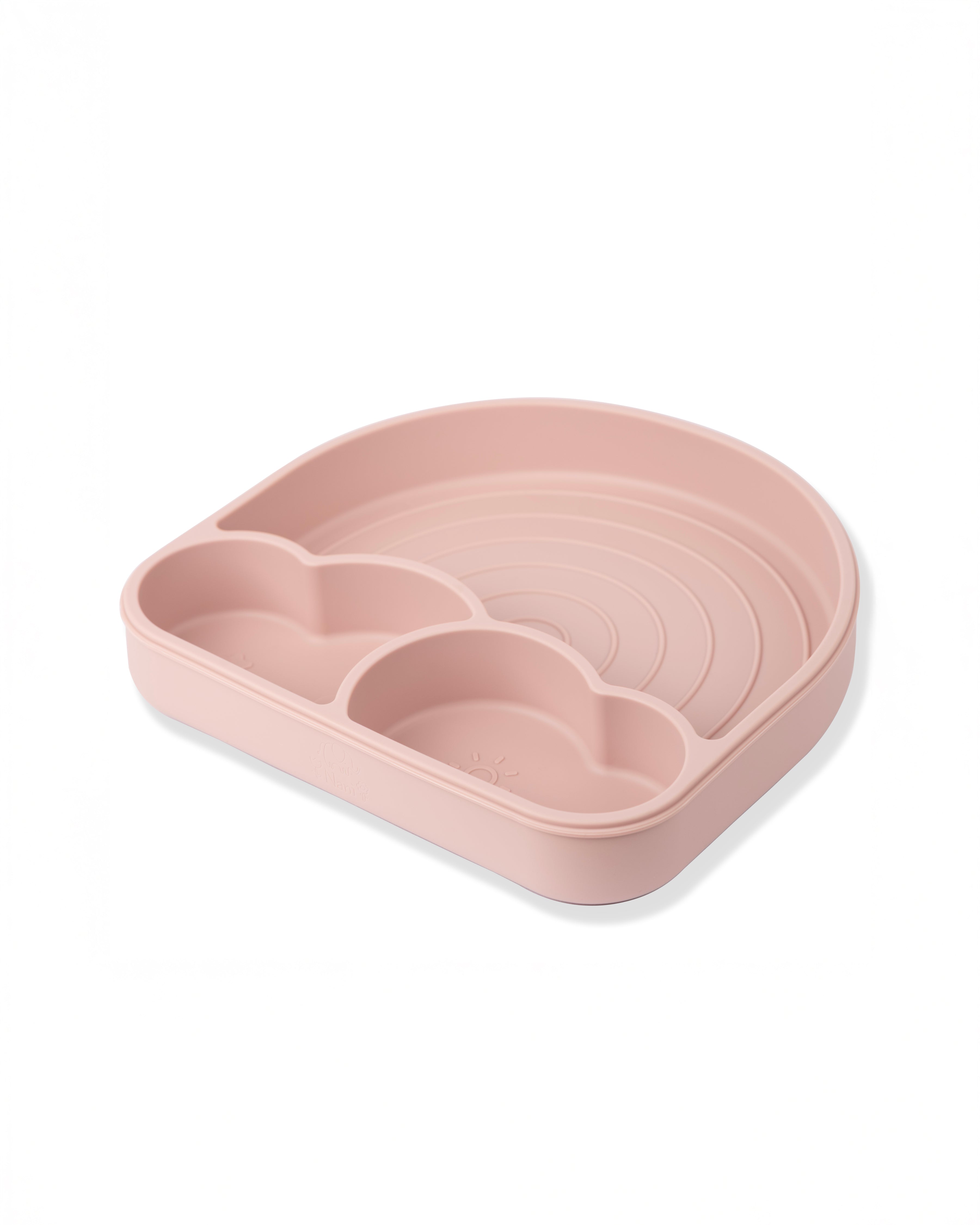 Piatto a Scomparti Rainbow con ventosa - Blush