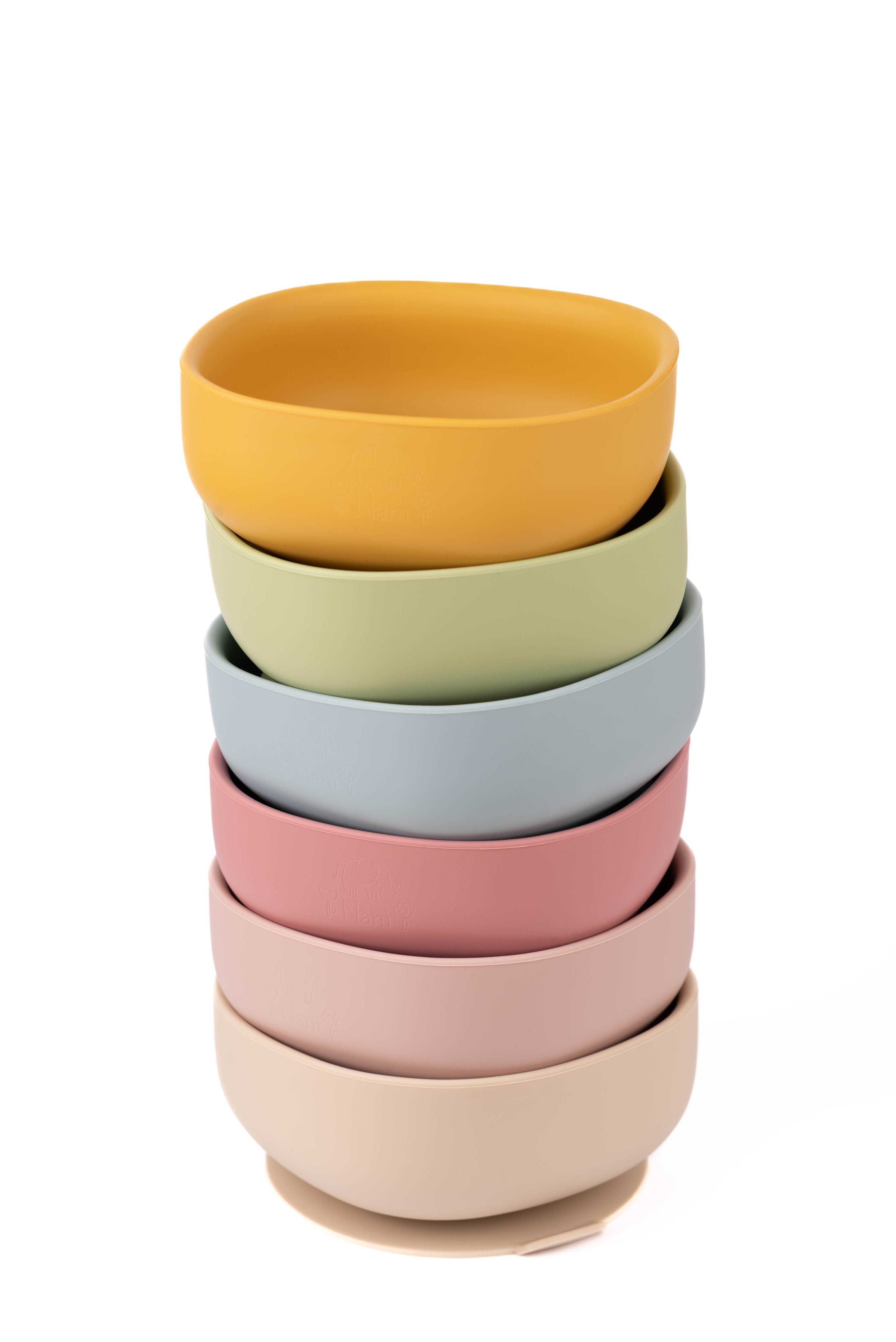 Ciotola in Silicone Square con ventosa - Rosa antico