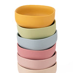 Ciotola in Silicone Square con ventosa - Rosa antico