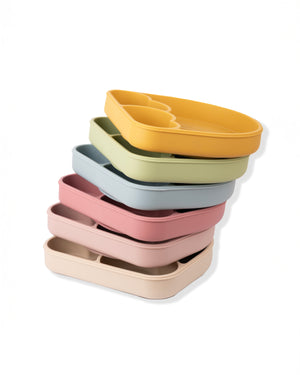 Piatto a Scomparti Rainbow con ventosa - Blush