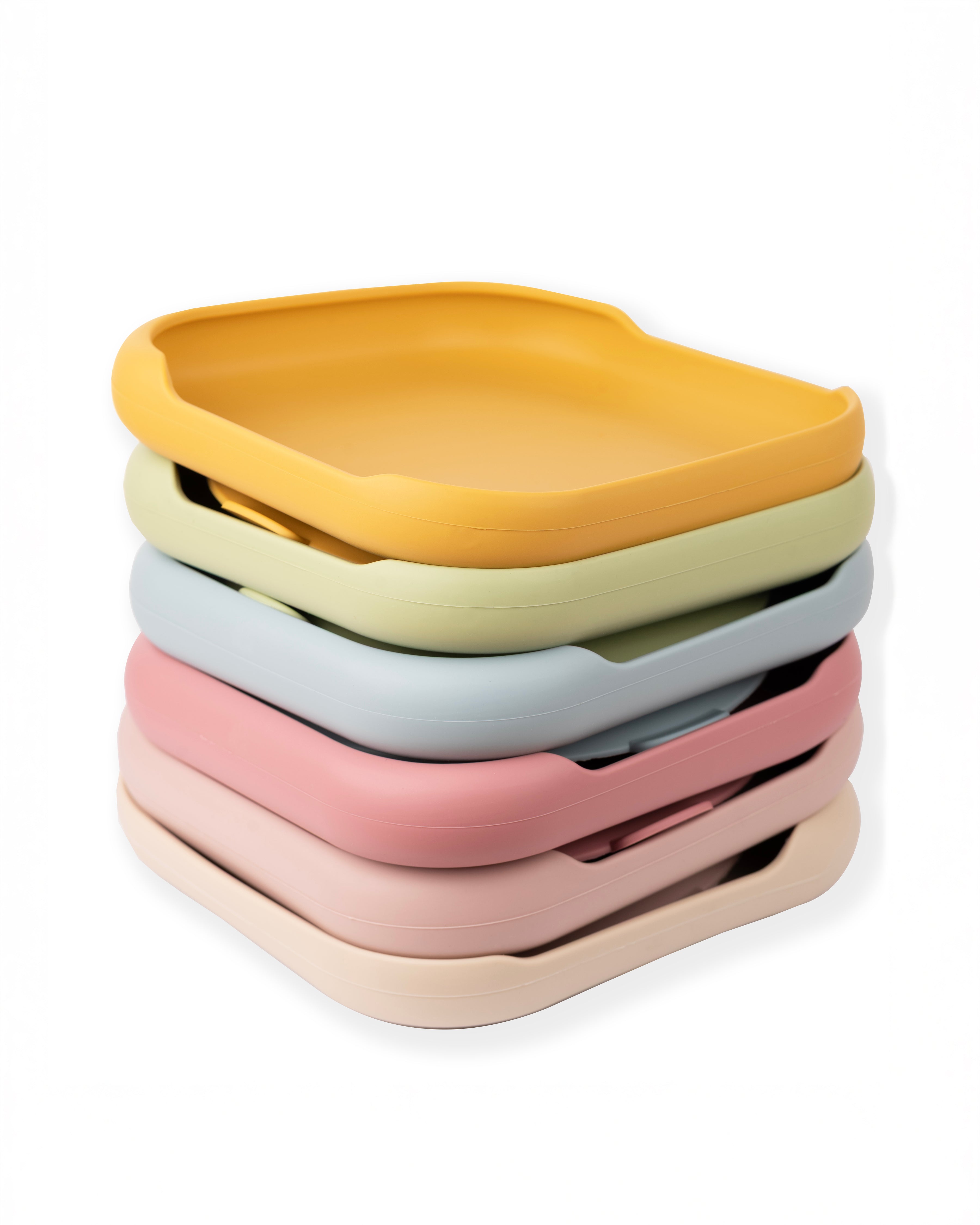 Piatto in Silicone con ventosa Square - Blush