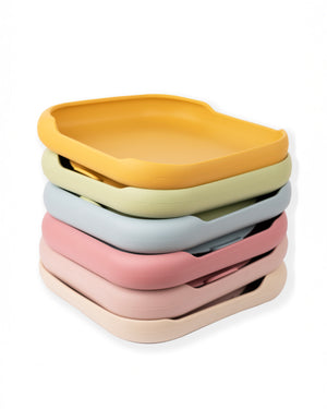 Piatto in Silicone con ventosa Square - Blush