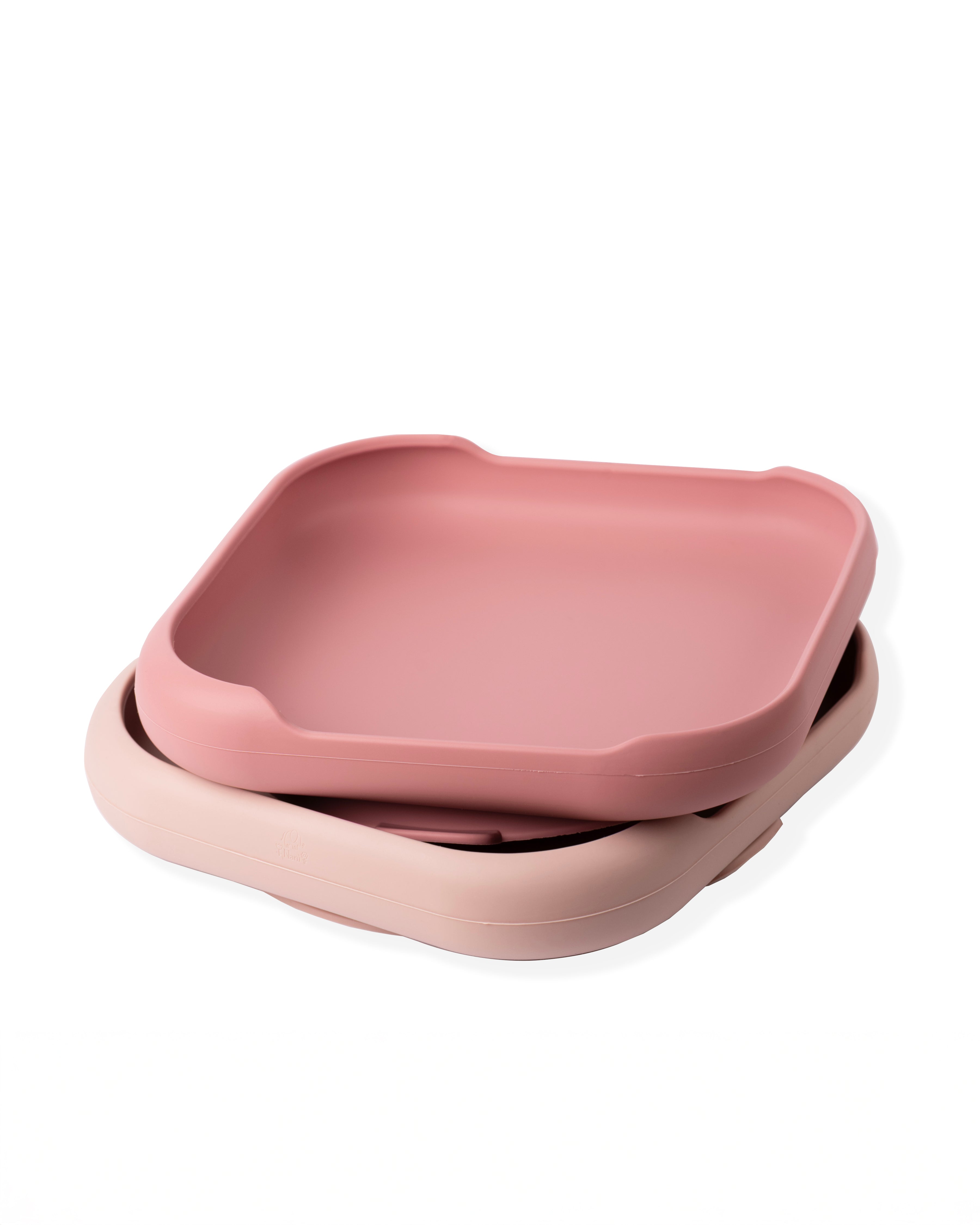 Piatto in Silicone con ventosa Square - Blush