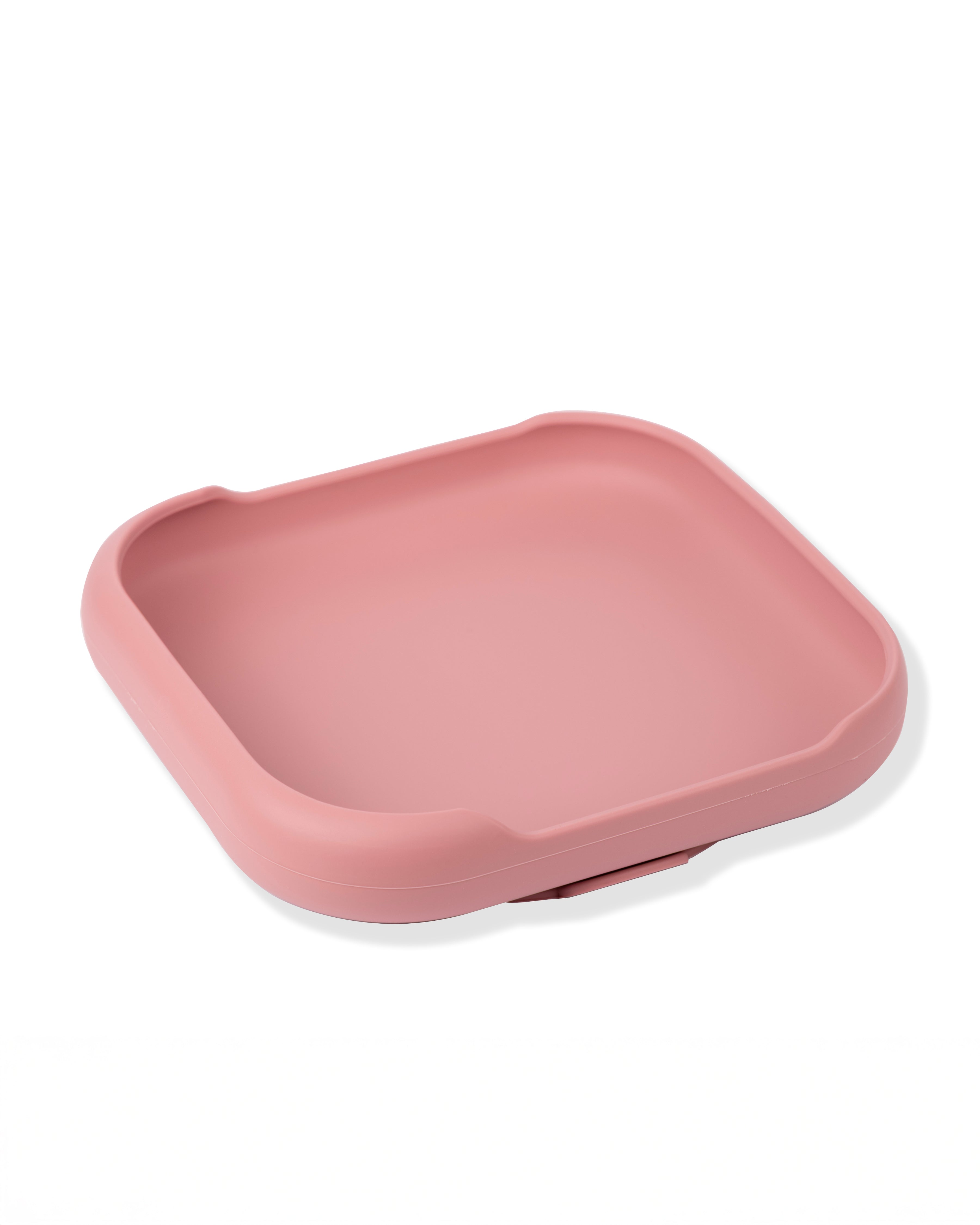 Piatto in Silicone con ventosa Square - Rosa antico