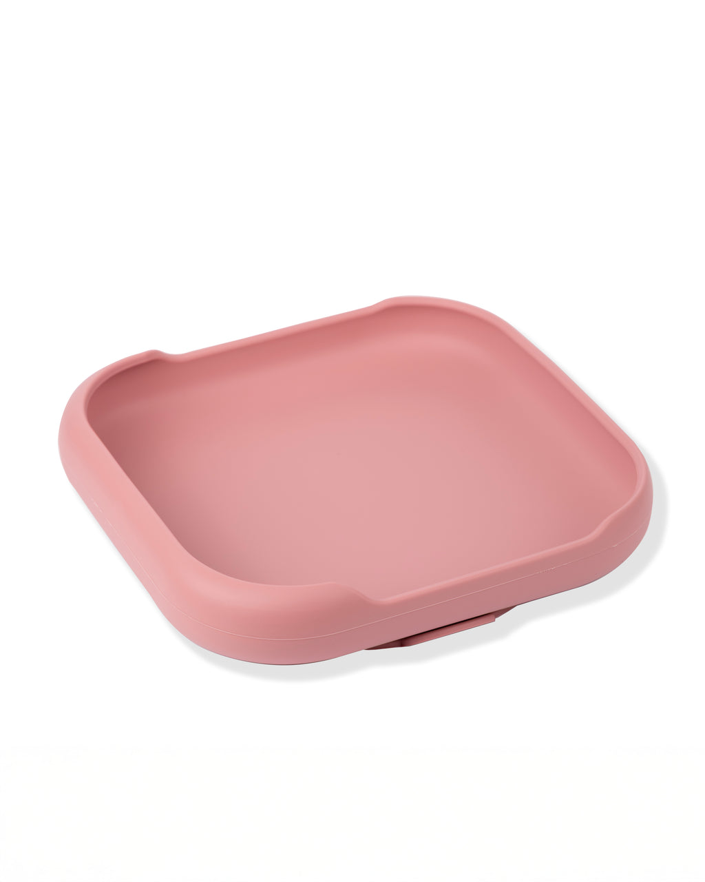Piatto in Silicone con ventosa Square - Rosa antico
