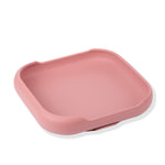 Piatto in Silicone con ventosa Square - Rosa antico