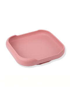 Piatto in Silicone con ventosa Square - Rosa antico